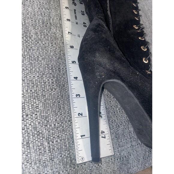 Dollhouse Thigh High Boots Black High Block Heel Dressy Tall Sock Boot Size 8.5 - Picture 15 of 15